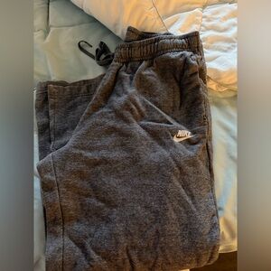 Nike Charcoal Gray Wide Sweat Pants